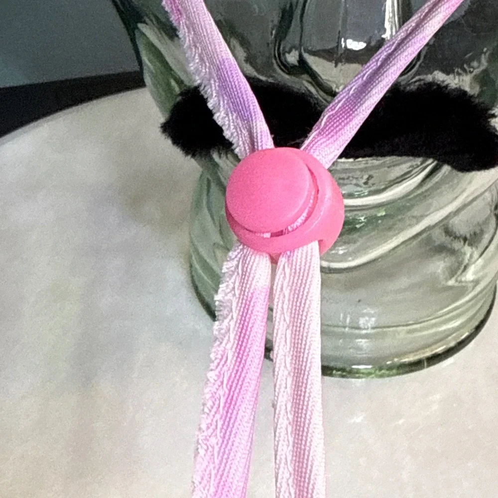 Tommy Bahama Kids Straw‎ Sun Hat Tan Pink Floral Wide Brim Adjustable Chin Strap